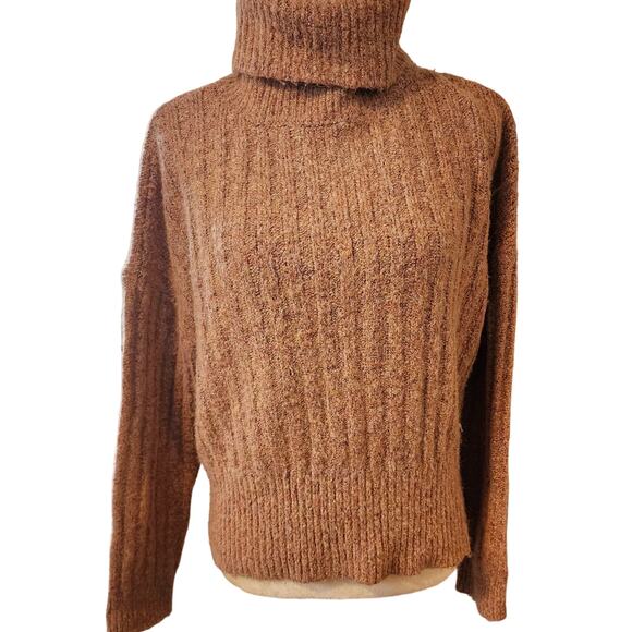 William Rast Women's Multicolor Heathered Turtle Neck Wool Blend Sweater Medium - Picture 1 of 7